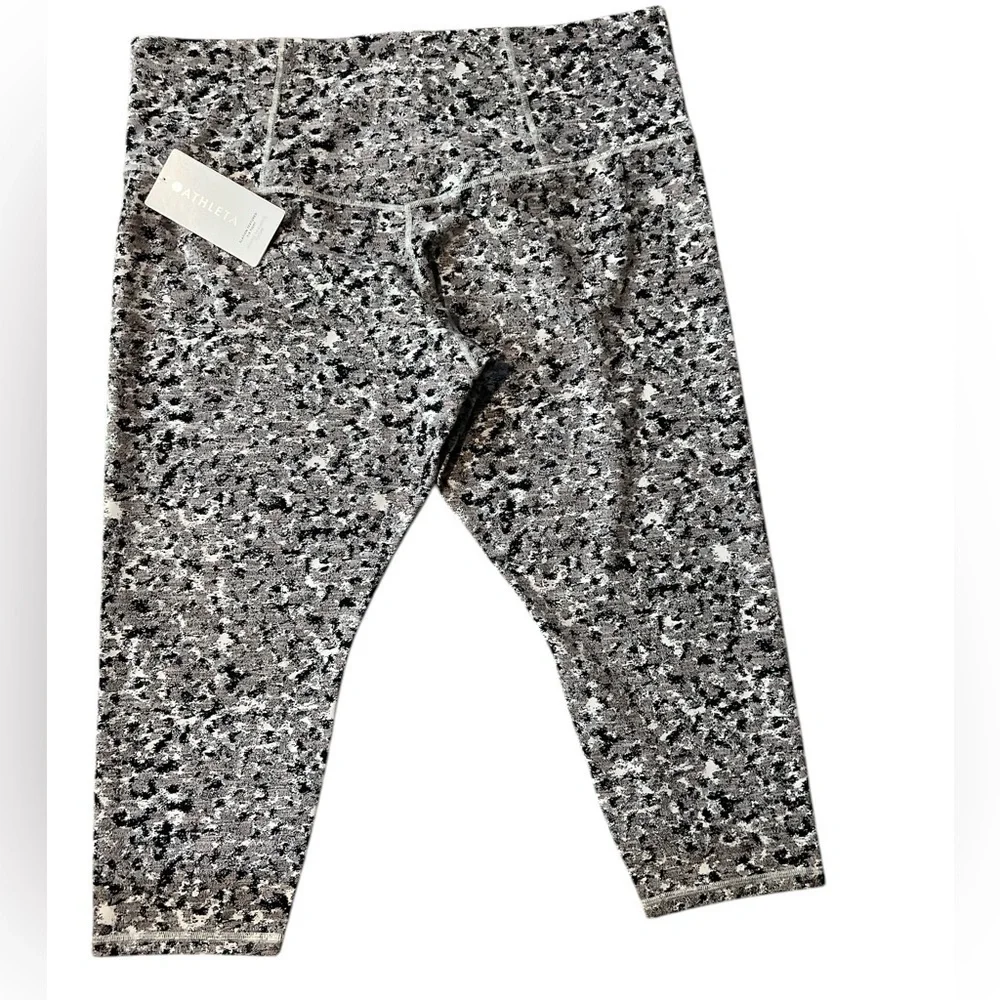 Athleta Elation Textured 7/8 Tight in Meadow Decadent Chocolate Size 3X Nwt